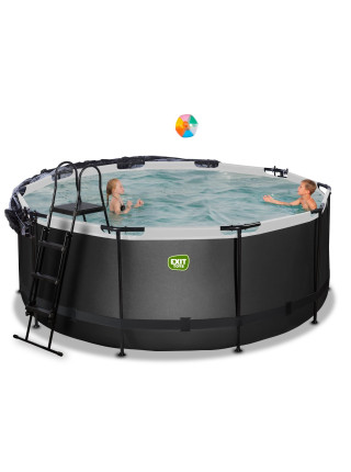  Басейн з куполом EXIT чорний 360х122 см + тепловий насос